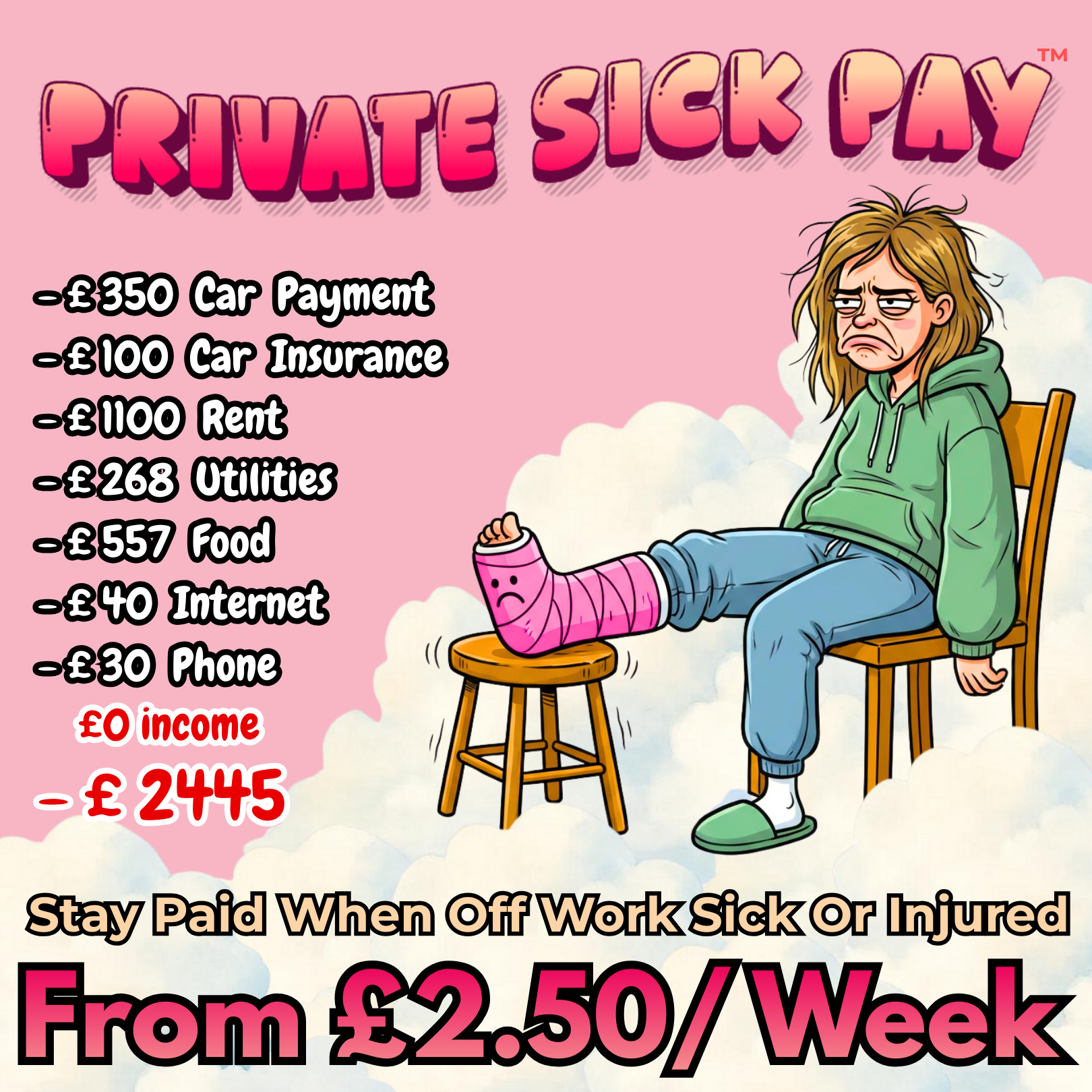 Private Sick Pay Facebook ad