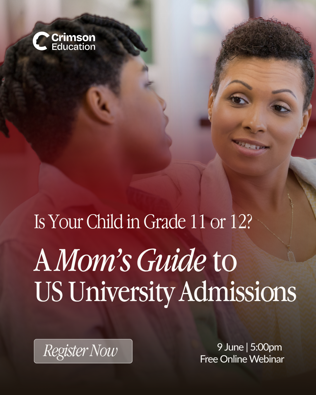 Crimson Education Facebook ad