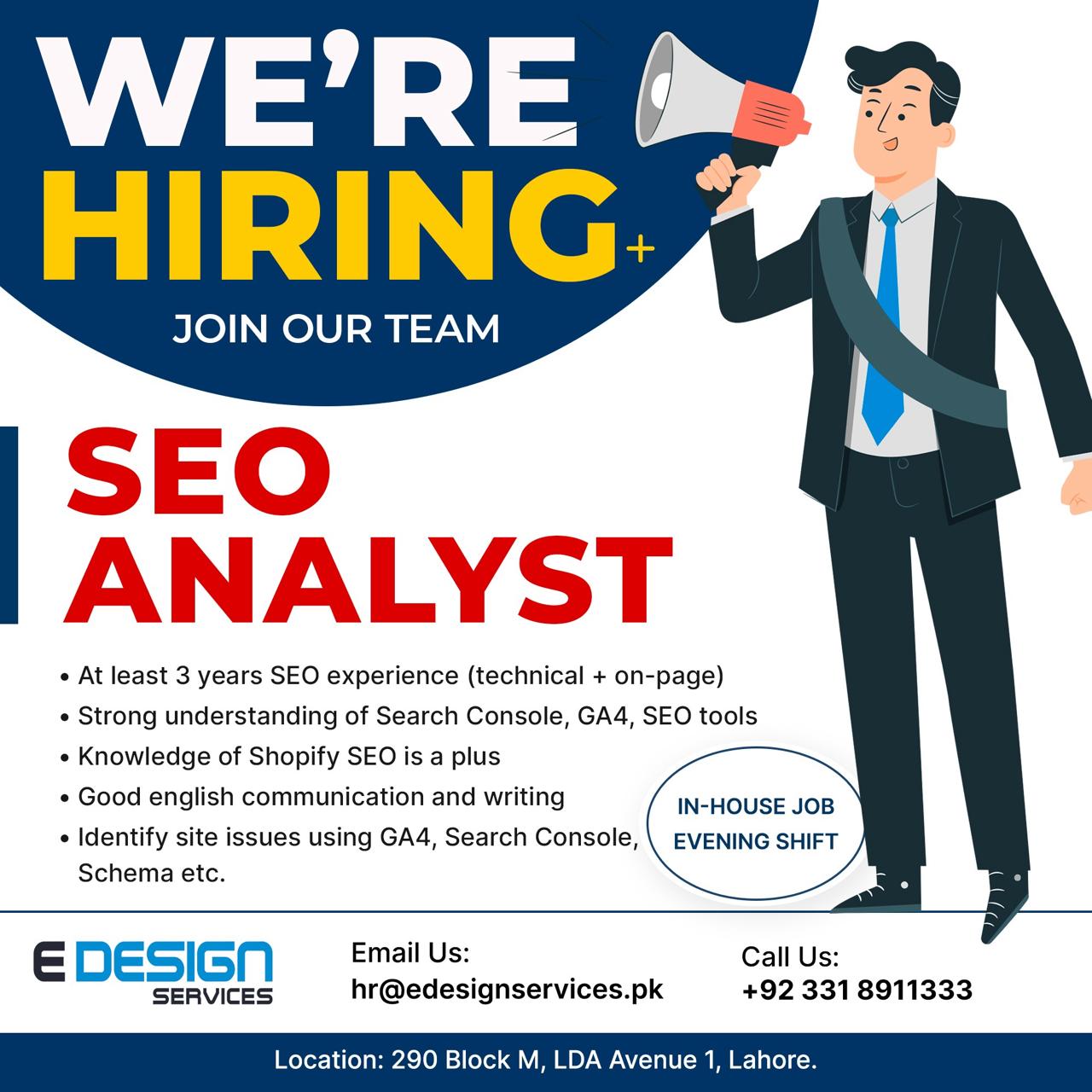 E Design Services Facebook ad: Hiring an SEO Pro with Results