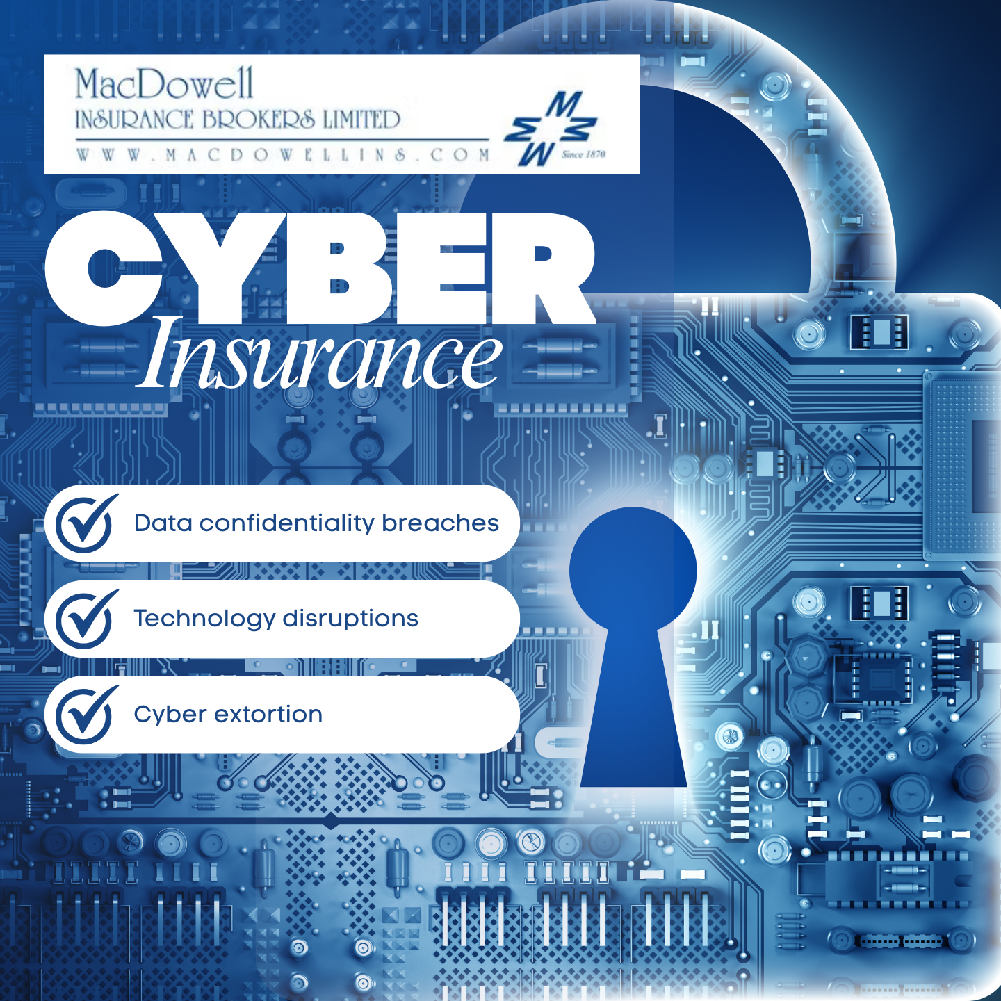 MacDowell Insurance Brokers Ltd. Facebook ad: Protect Your Business