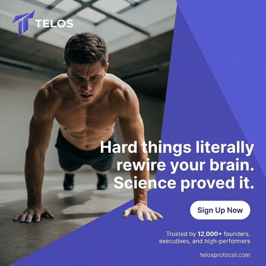 Telos Facebook ad: The First Identity-Based Habit App