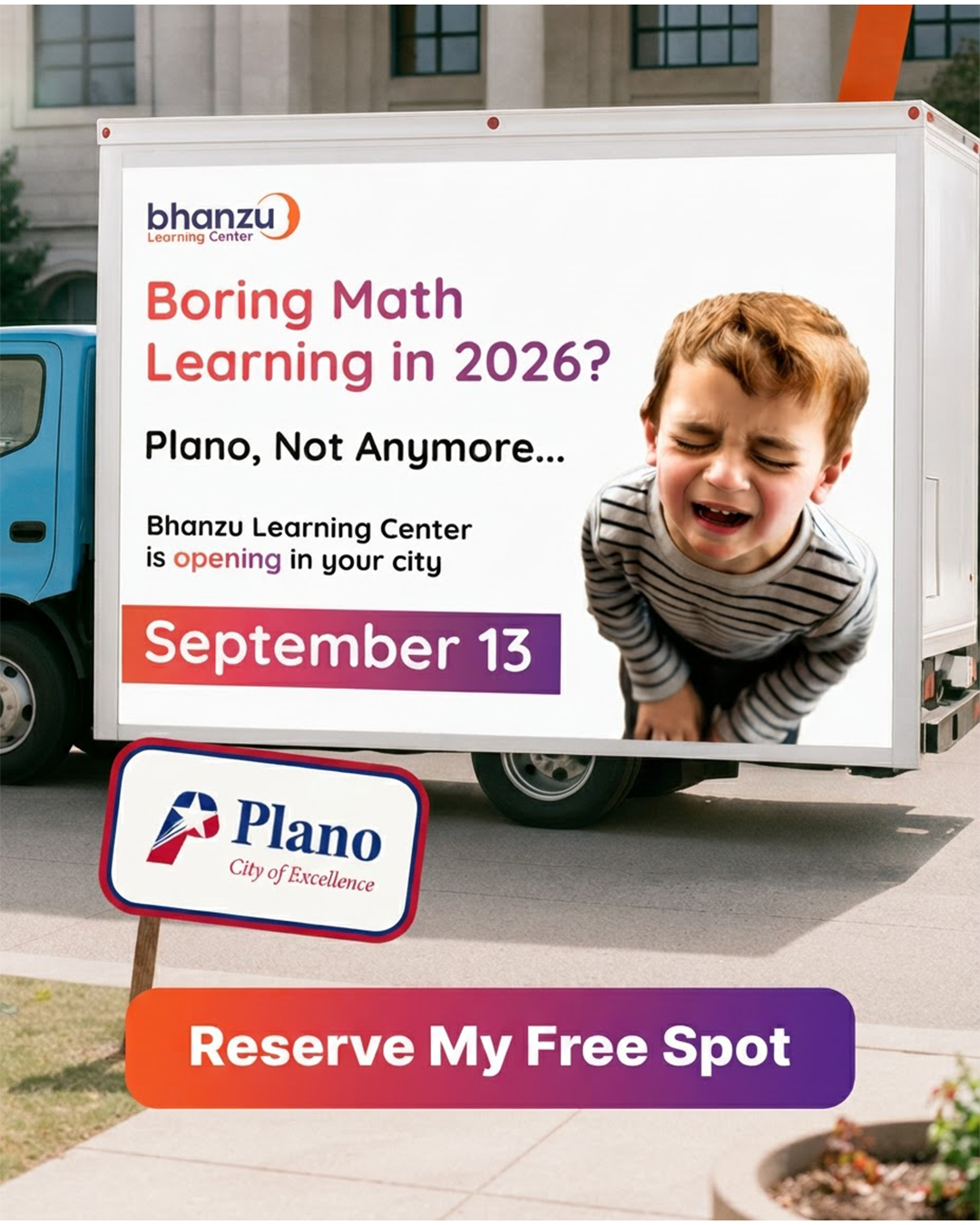 Bhanzu Learning Centers, USA Facebook ad: Book Your FREE In-Person Assessment today