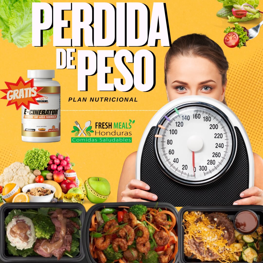 Fresh Meals Honduras Facebook ad: PIERDE 10KG EN UN MES SIN EJERCICIO!
