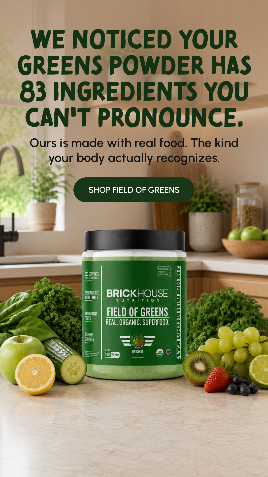 BrickHouse Nutrition Facebook ad