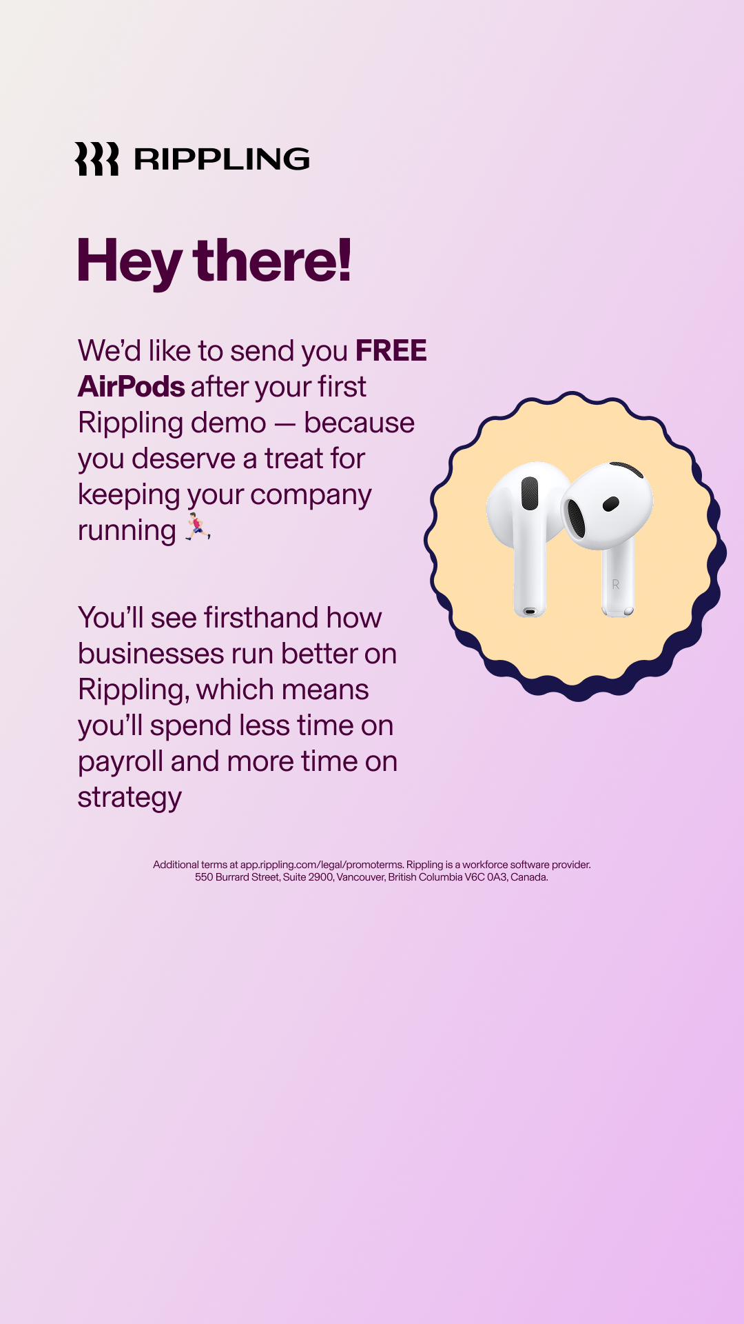 Rippling Facebook ad