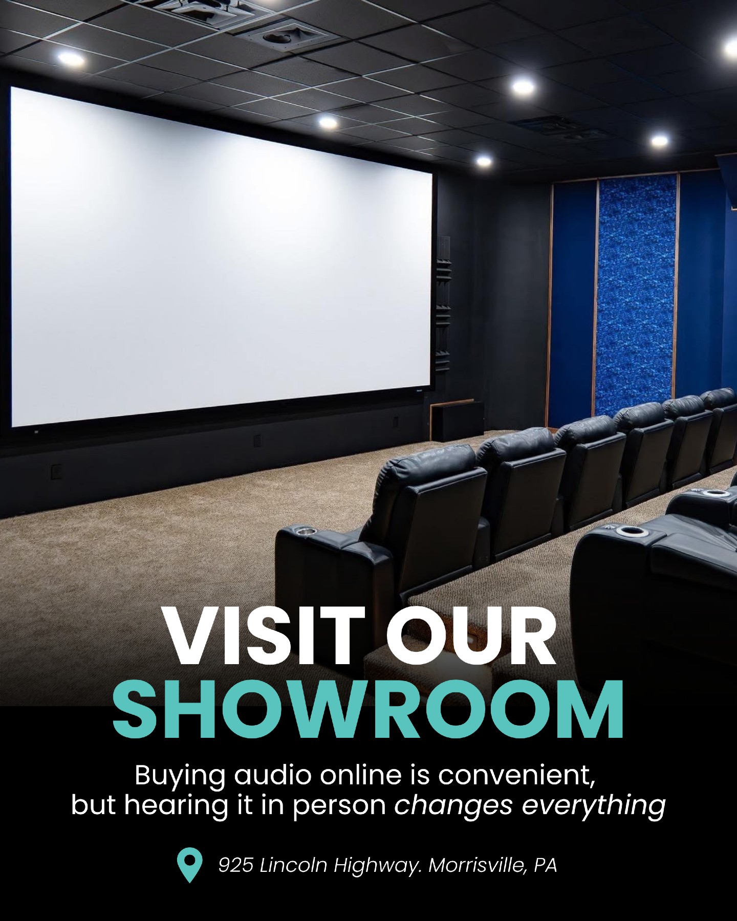 Audiolab Stereo & Video Center Facebook ad: Visit the AudioLab showroom to compare speakers, amplifiers…