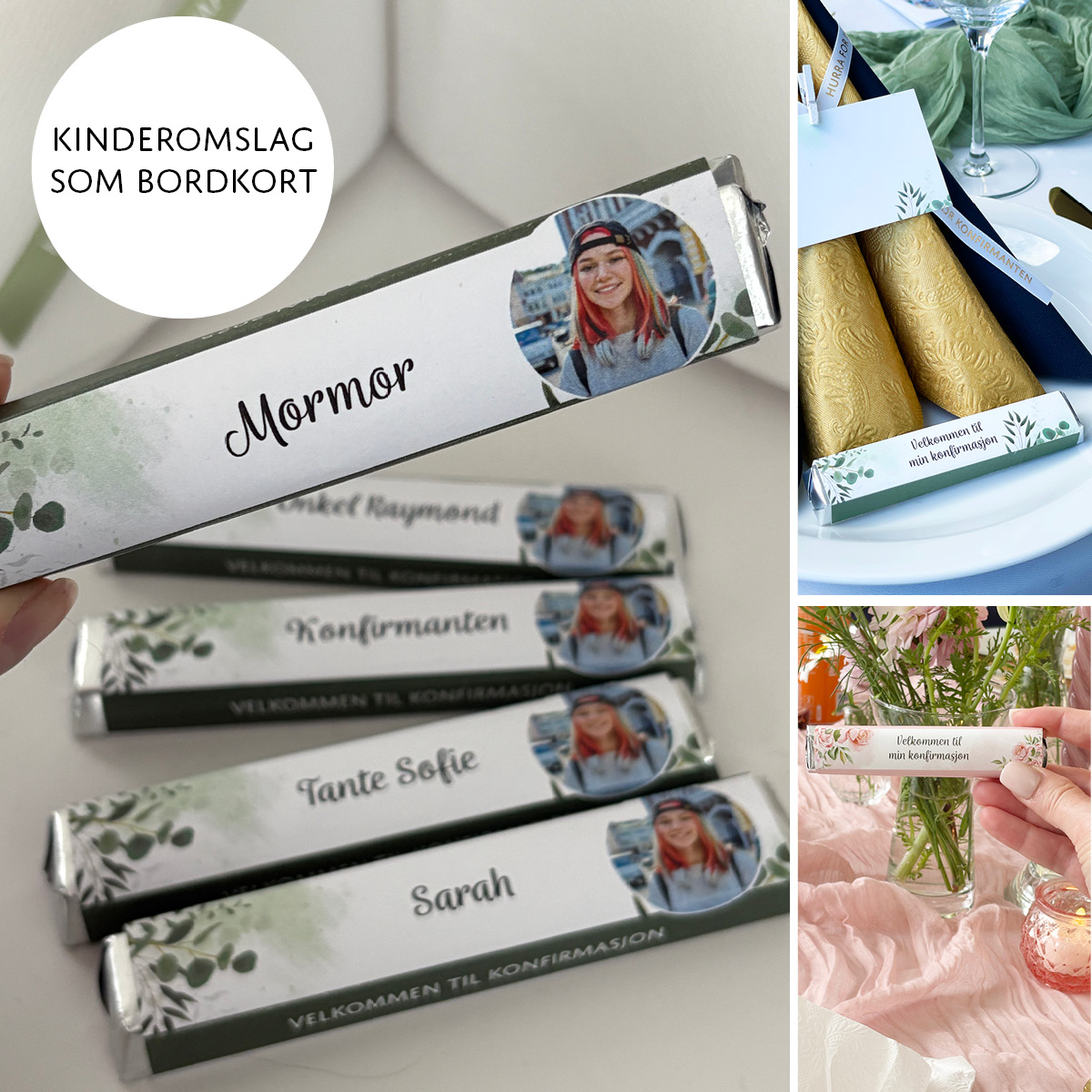Happy Star Facebook ad: Unike kinderomslag som bordkort, koselig til konfirmasjon…