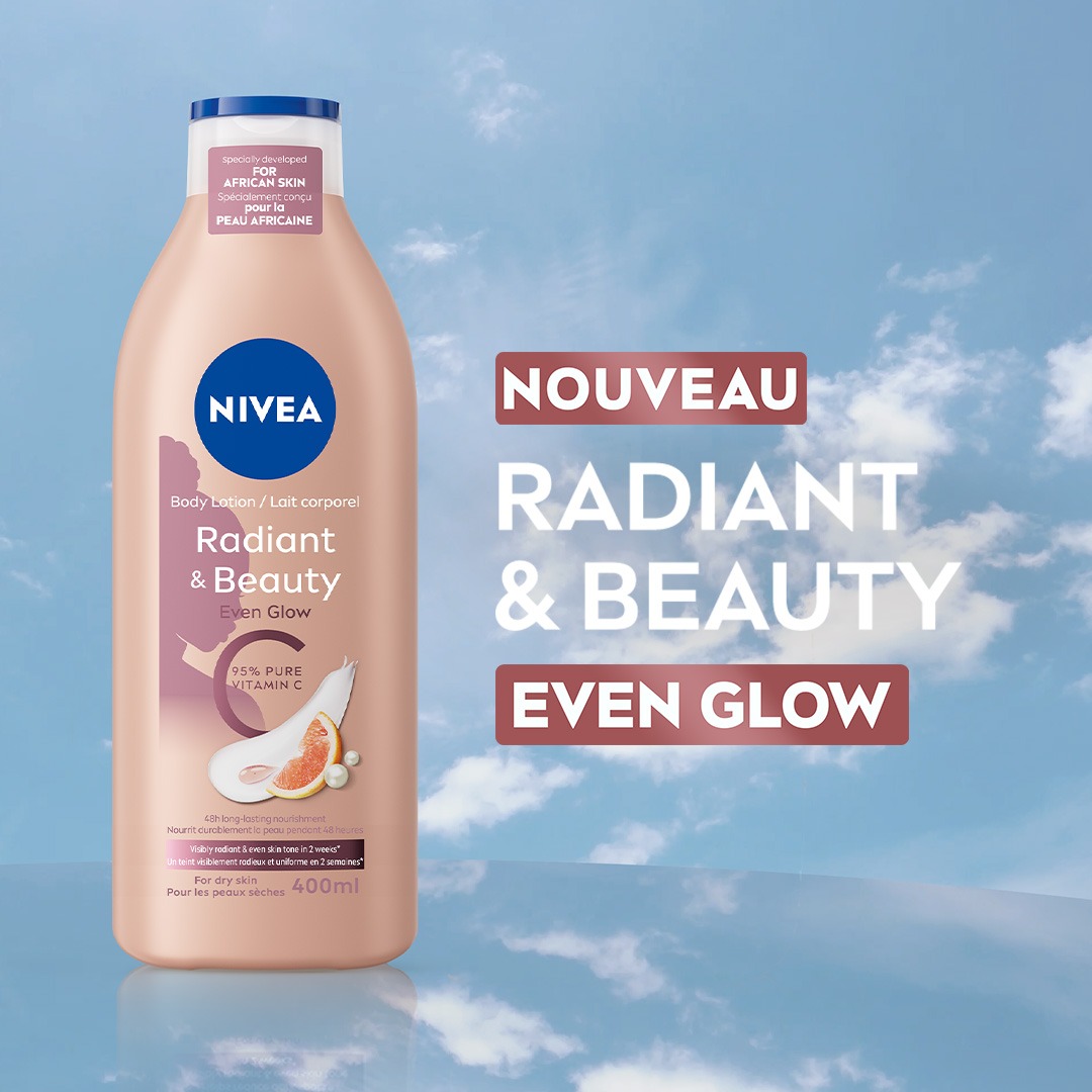 NIVEA Afrique Facebook ad: La lotion NIVEA Radiant & Beauty Even Glow…