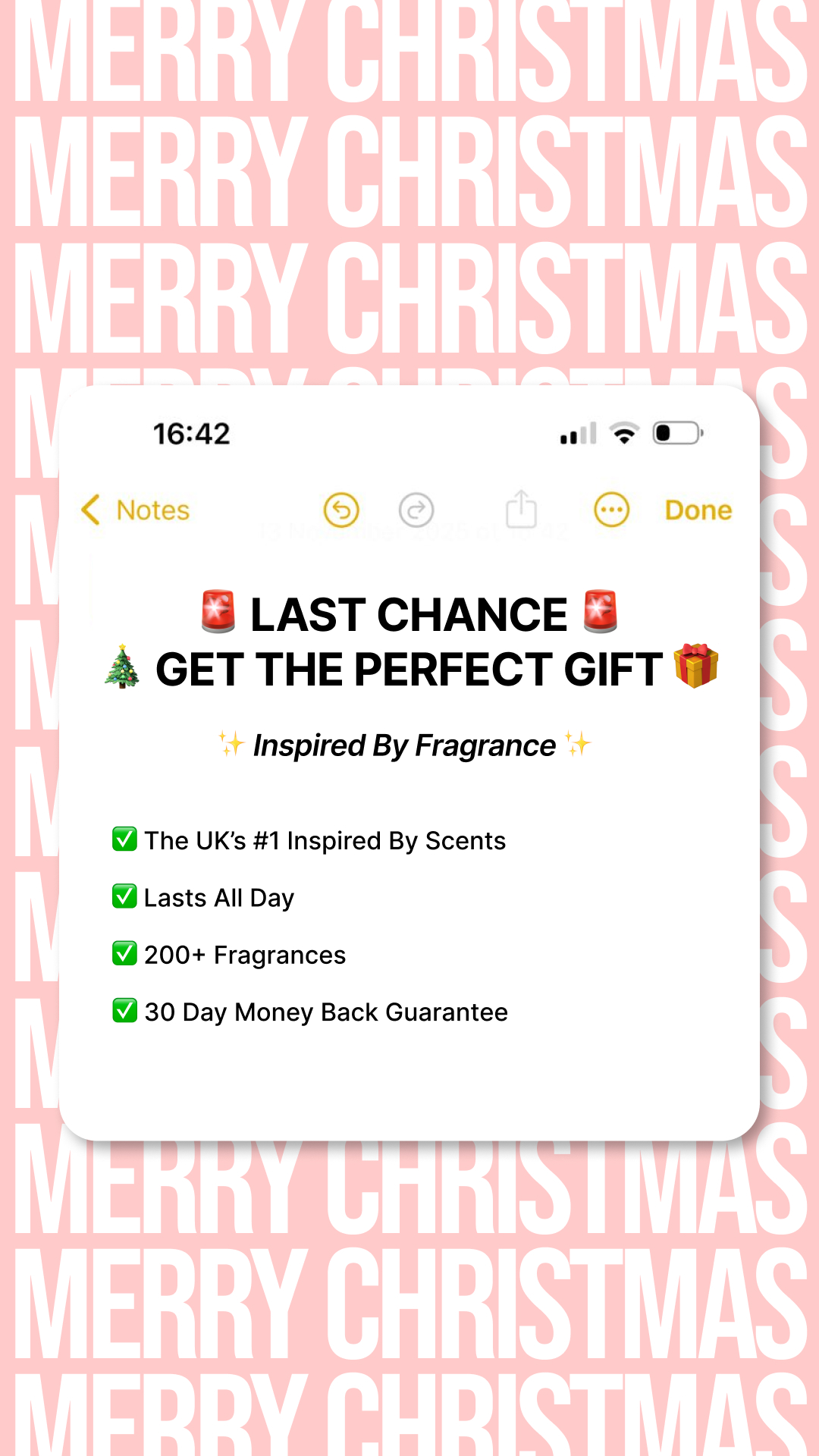 The Essence Vault Facebook ad from Dec 29, 2025