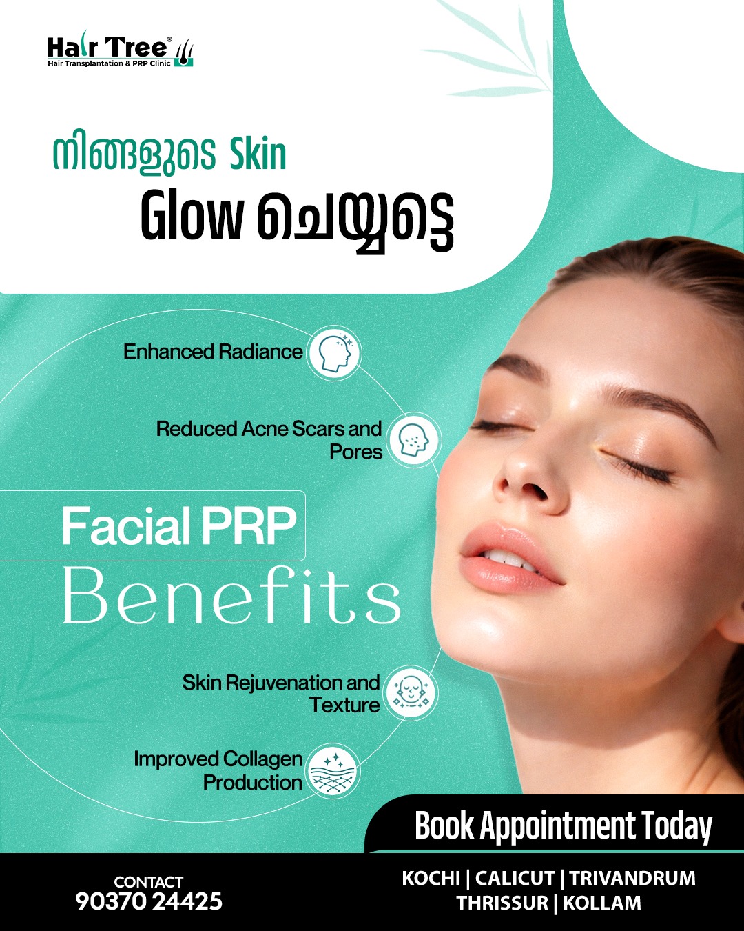 HairTree Hair Transplantation & PRP Clinic Facebook ad: നിങ്ങളുടെ ചർമ്മത്തിന് സ്വാഭാവികമായ തിളക്കവും ആരോഗ്യവും…