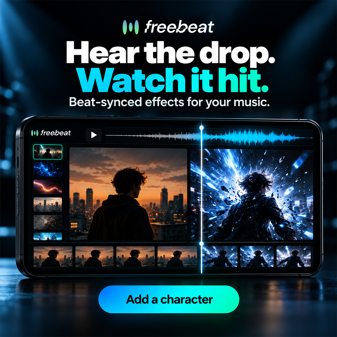 Freebeat ai APP Facebook ad: AI Music Production Tool