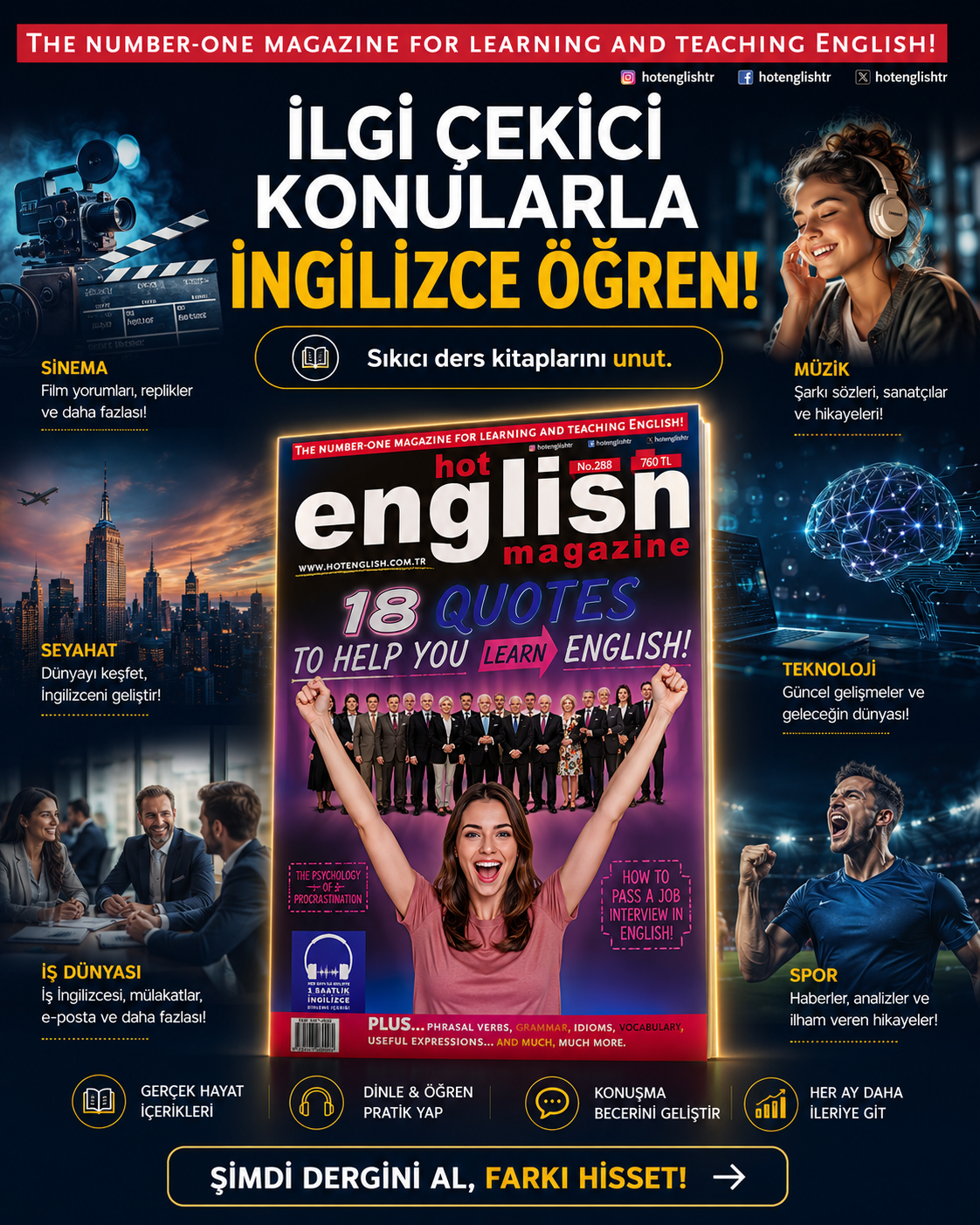 Hot English Dergisi Facebook ad: Hot English Dergisi, Aboneliği Başlat