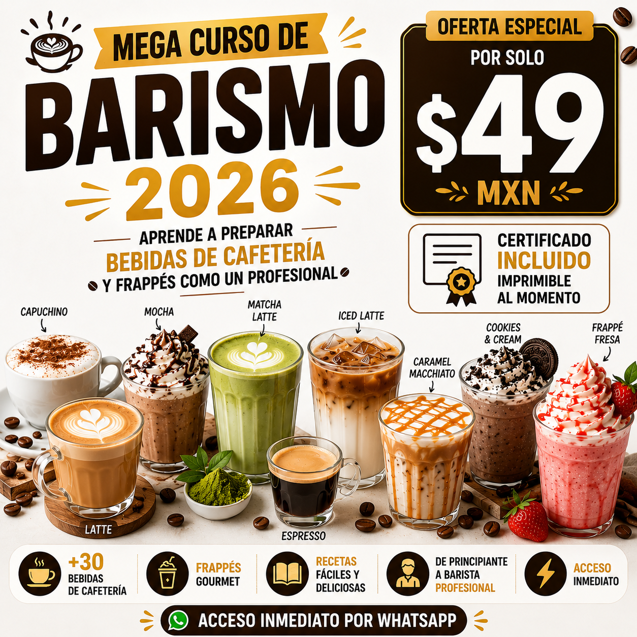 Barismo al Instante Facebook ad: Curso Certificado (5/5)