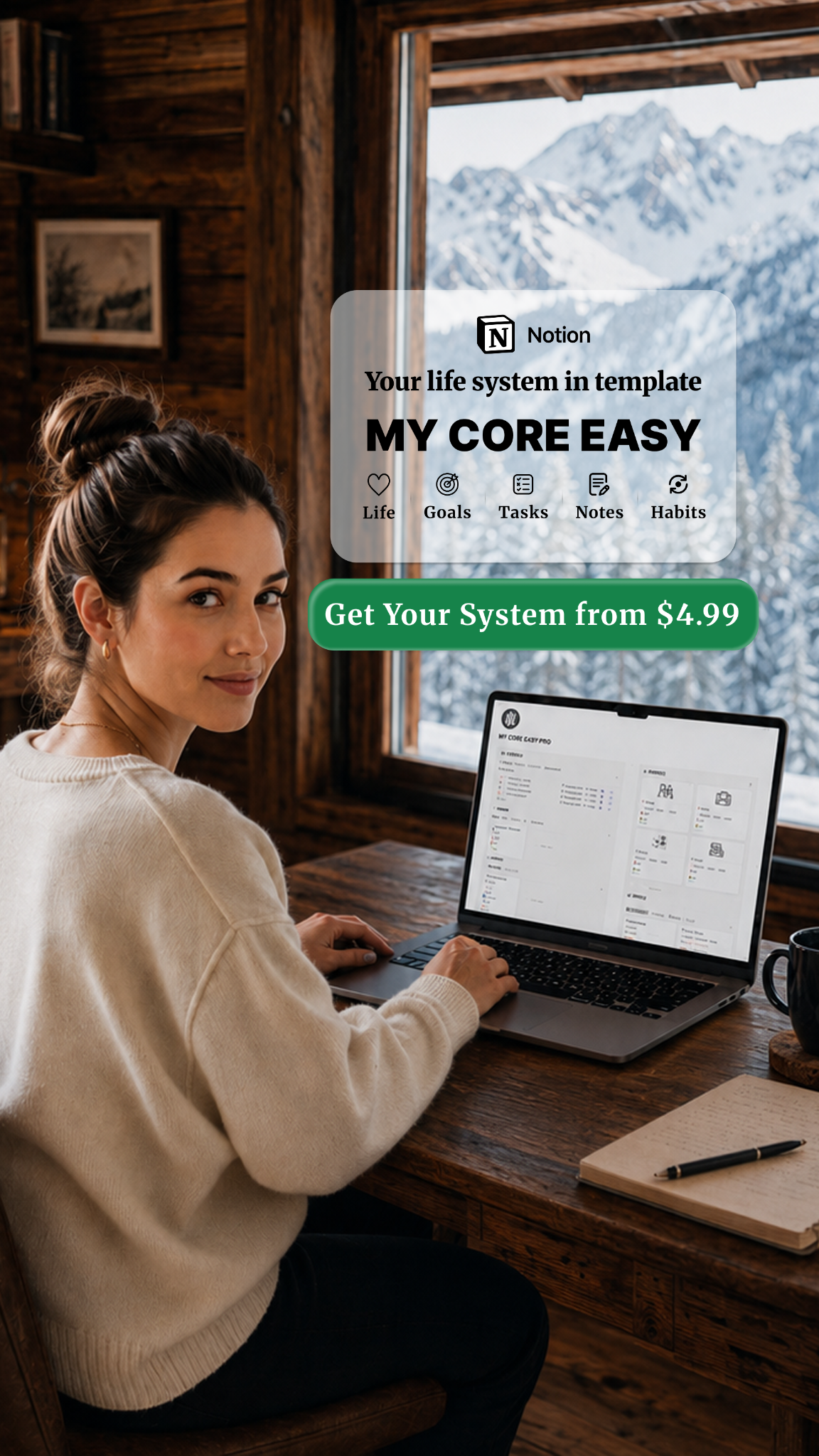 My Core - Notion Templates Facebook ad from May 25, 2026
