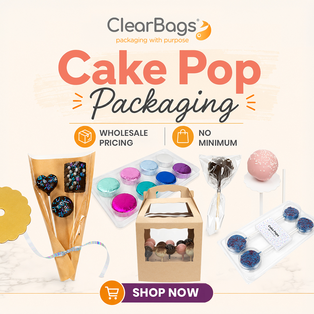 ClearBags Facebook ad: Cake Pop Packaging That Stands Out