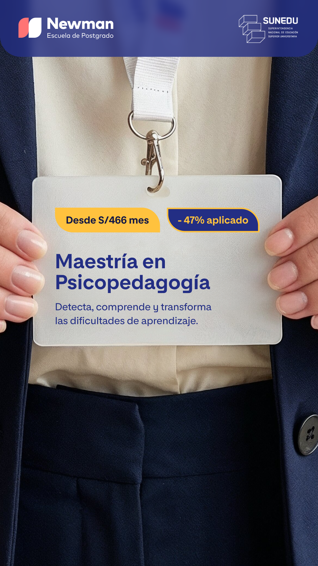 Escuela de Posgrado Newman Facebook ad