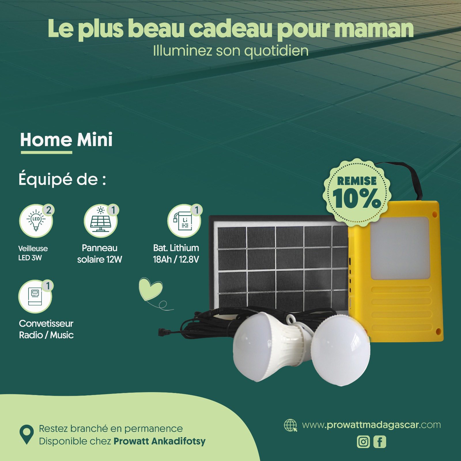 Prowatt Madagascar Facebook ad