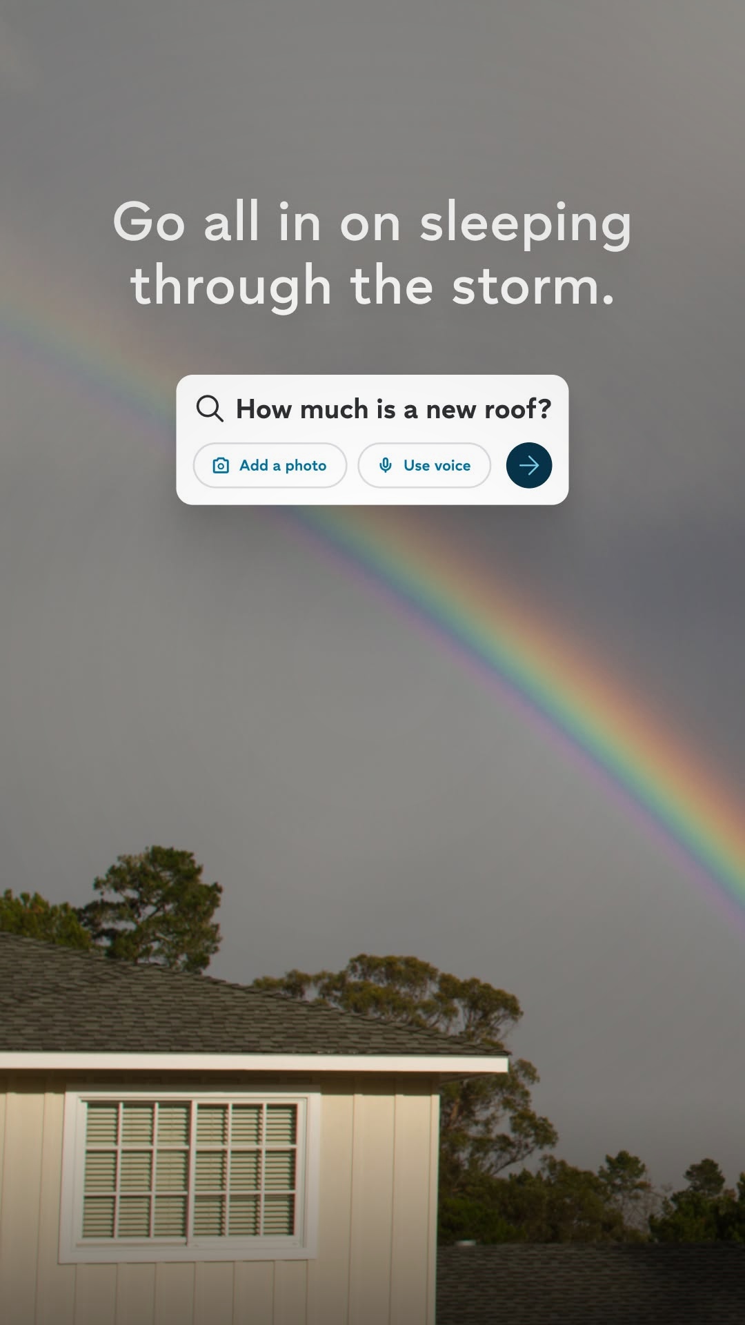 Thumbtack Facebook ad: Find roofing pros.