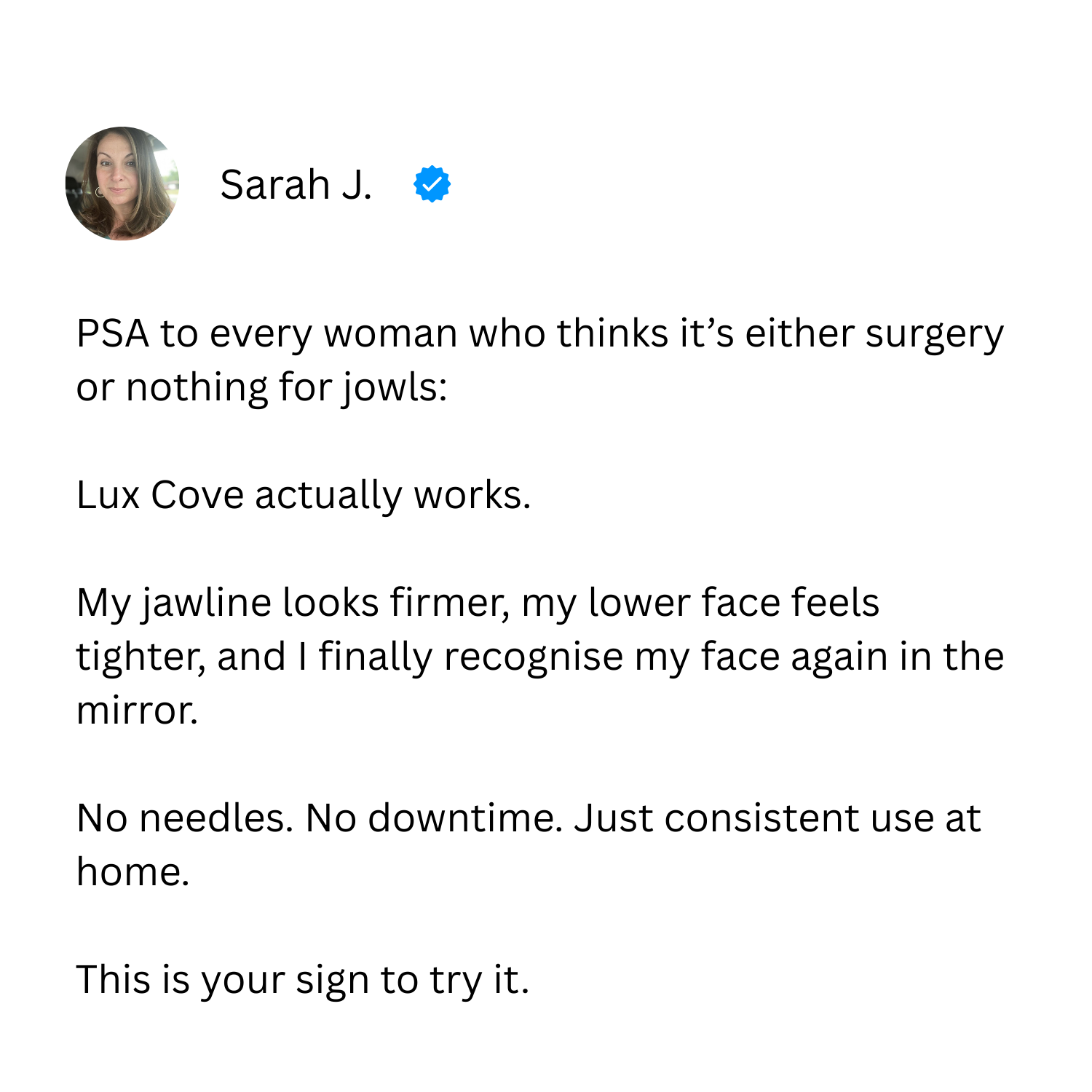 Lux Cove Facebook ad