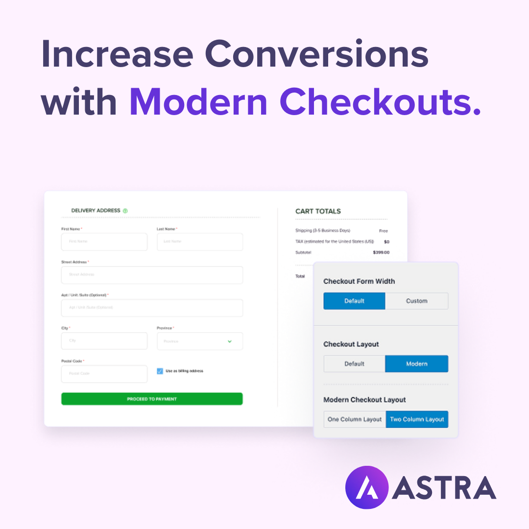 Astra WordPress Theme Facebook ad