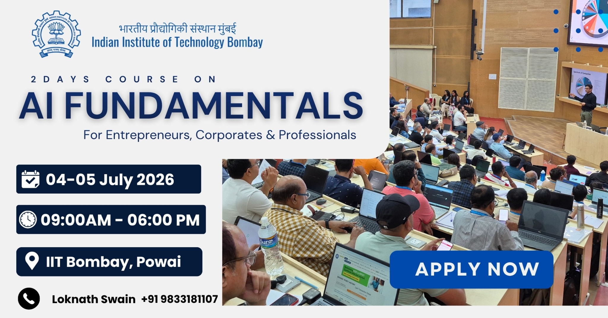 AI Mastery Mentor Facebook ad: IIT Bombay launches 14th AI 2 days Training
