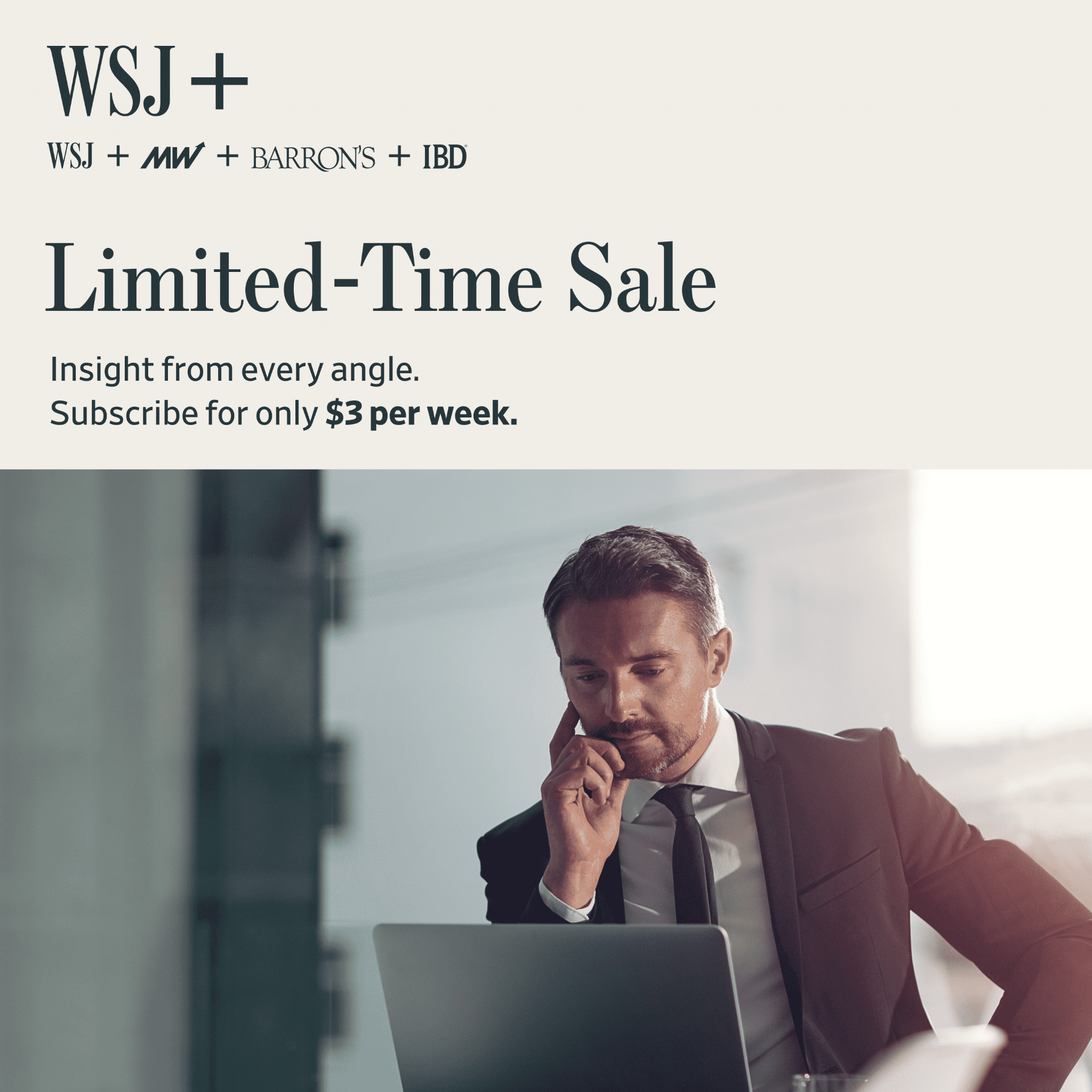 The Wall Street Journal Facebook ad