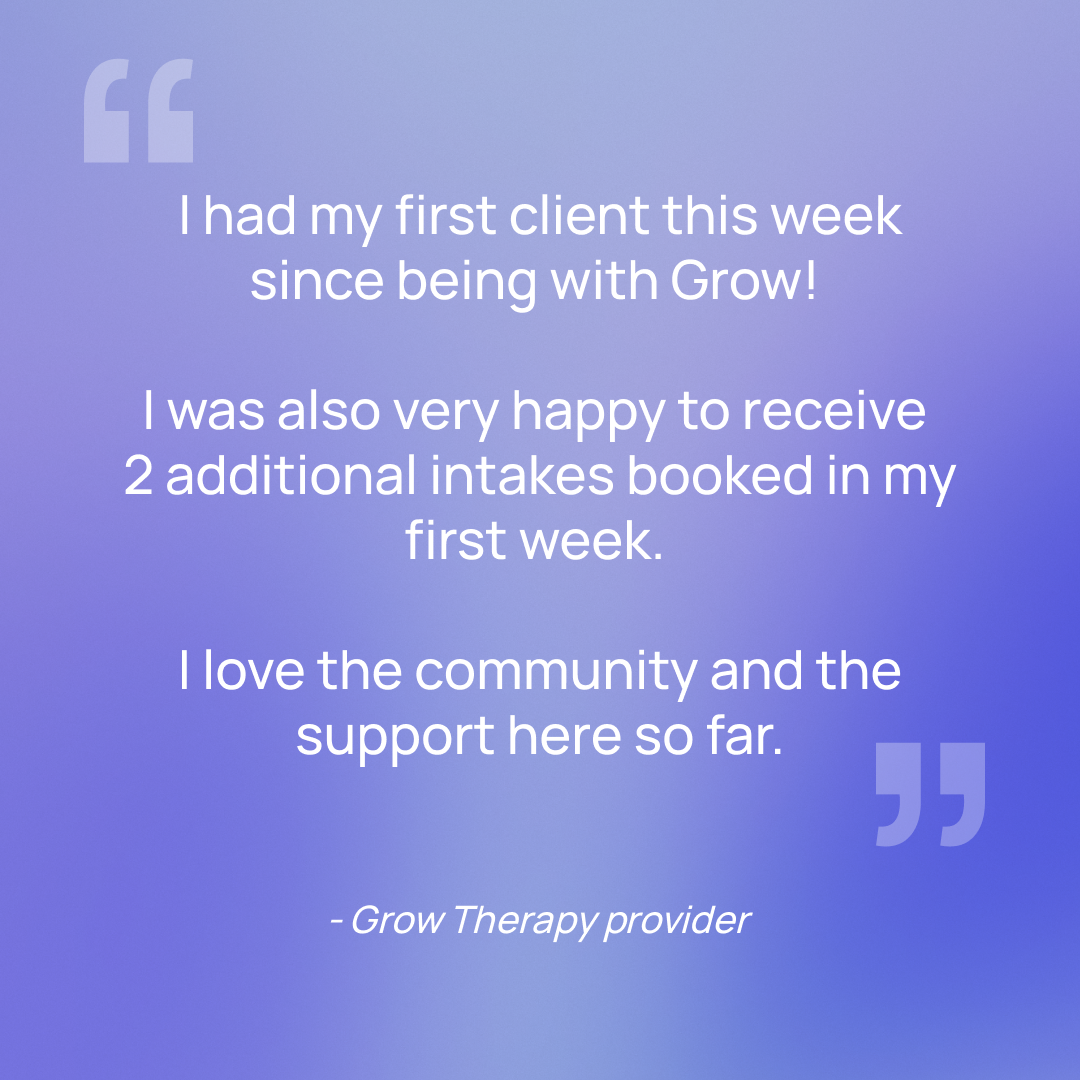 Grow Therapy Facebook ad