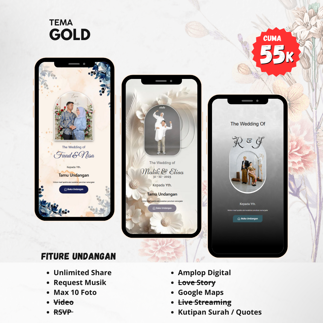 Menikha Invitation Facebook ad: Hanya 55K, Miliki Undangan Website Sekeren ini!