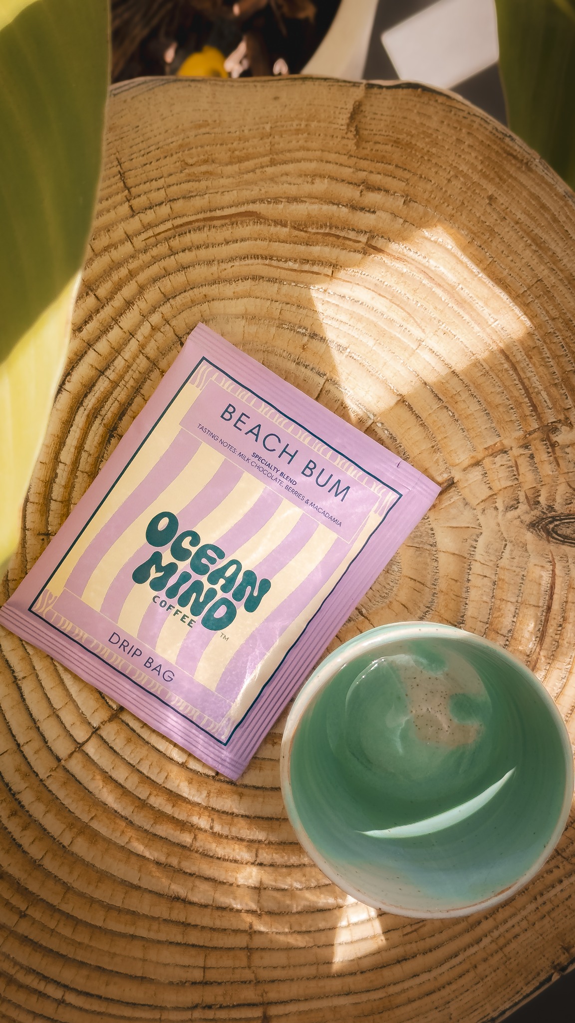 Ocean Mind Coffee Facebook ad: Our BEACH BUM drip coffee bags are a…
