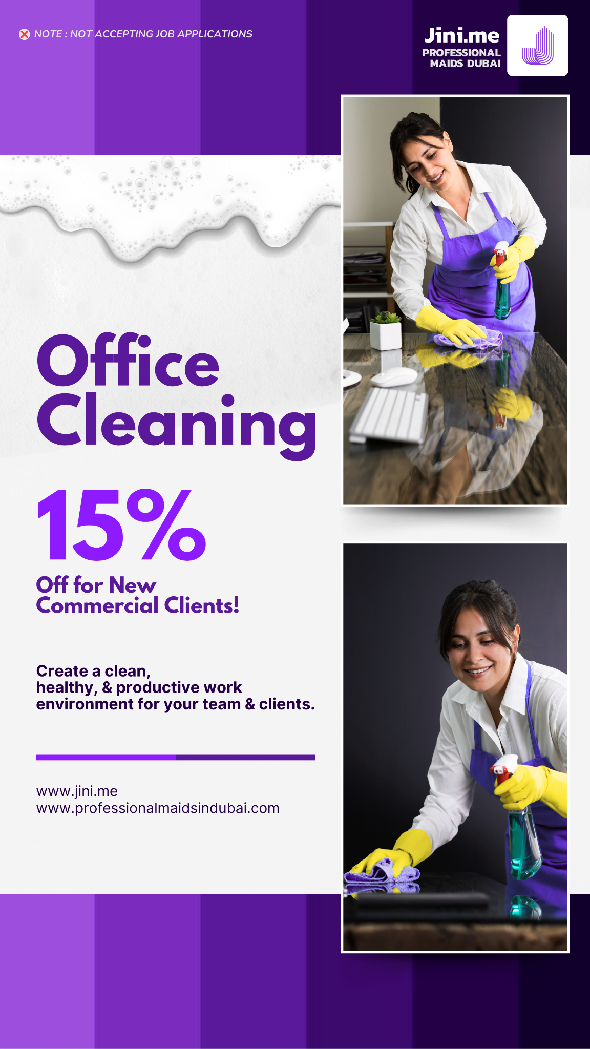 Jini by Professional Maids Facebook ad