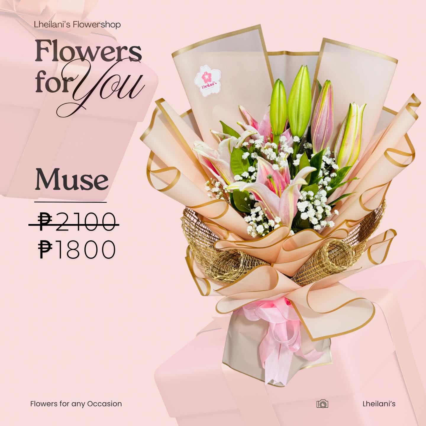 Lheilani’s Flower Shop Facebook ad: From simple surprises to big celebrations