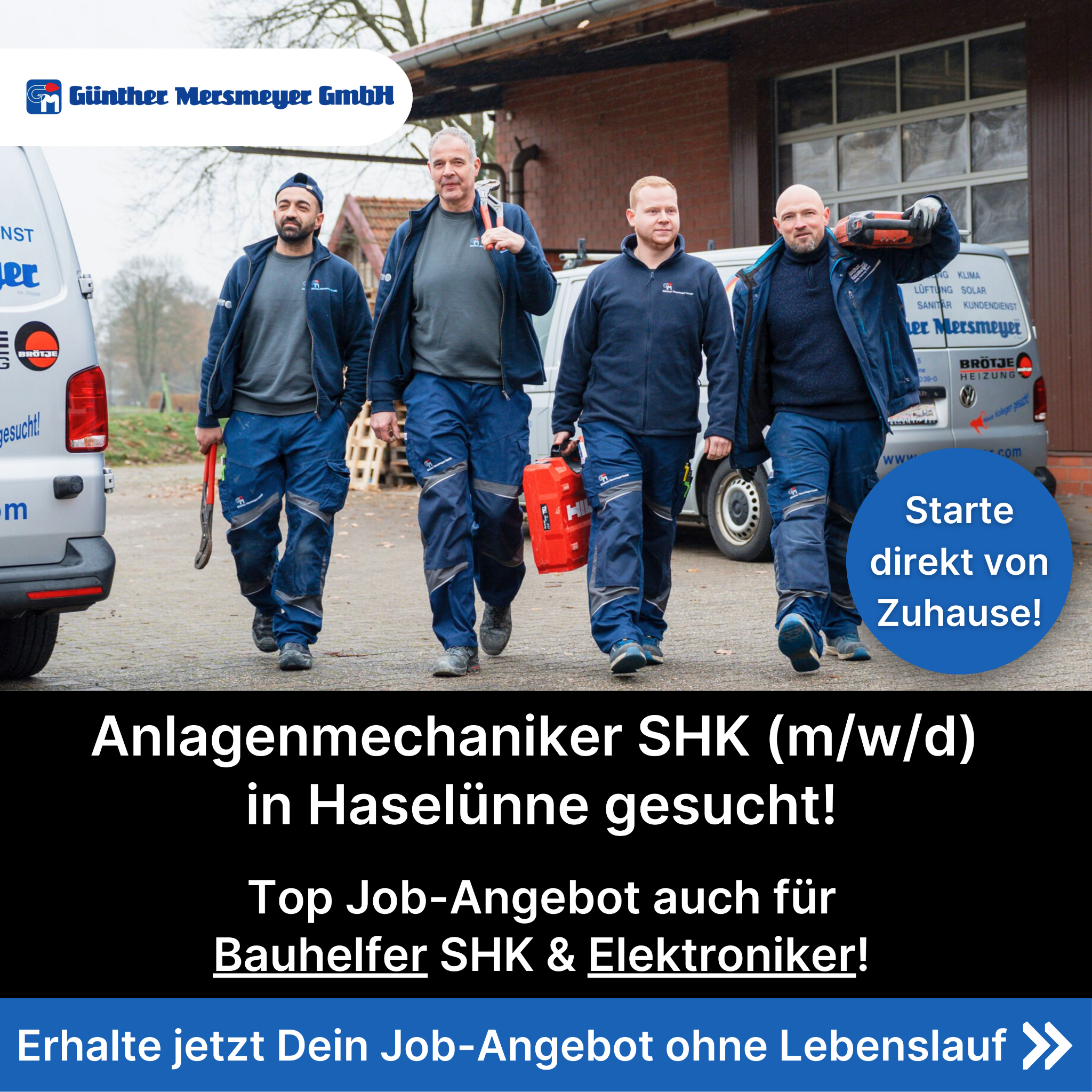 CandidateFlow: Anlagenmechaniker SHK Facebook ad