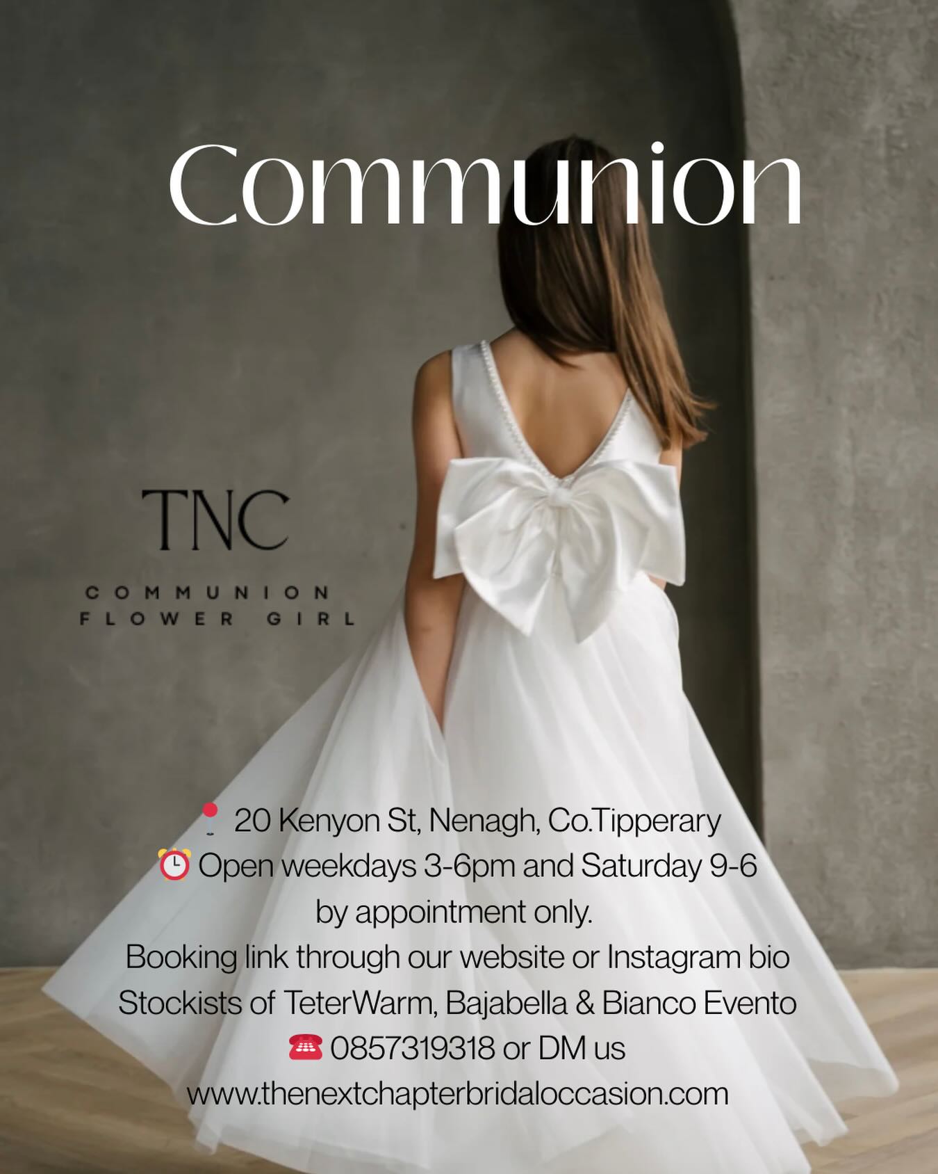 The Next Chapter Communion & Flower Girl Facebook ad