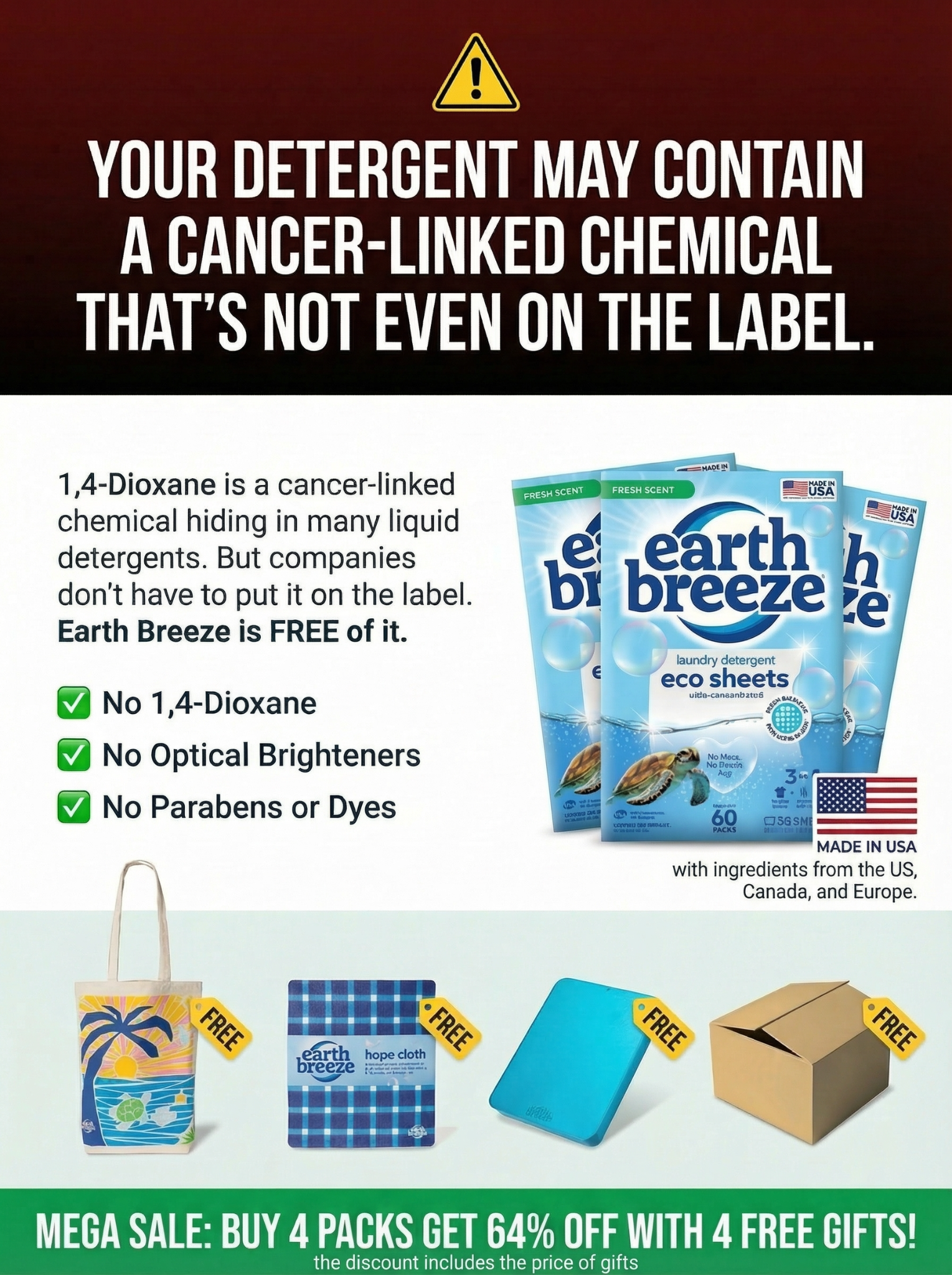 Earth Breeze Facebook ad