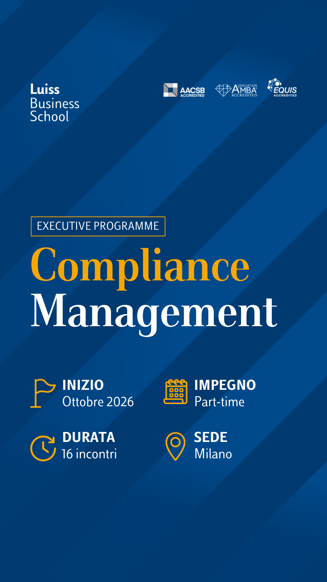Luiss Business School Facebook ad: Inizio lezioni: ottobre 2026