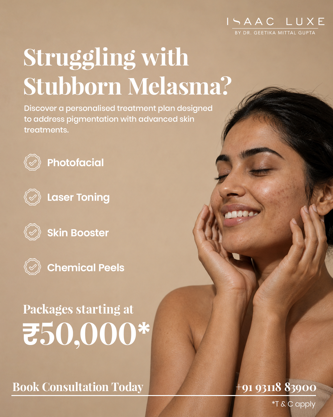 ISAAC Luxe: International Skin & Anti-Aging Centre Facebook ad