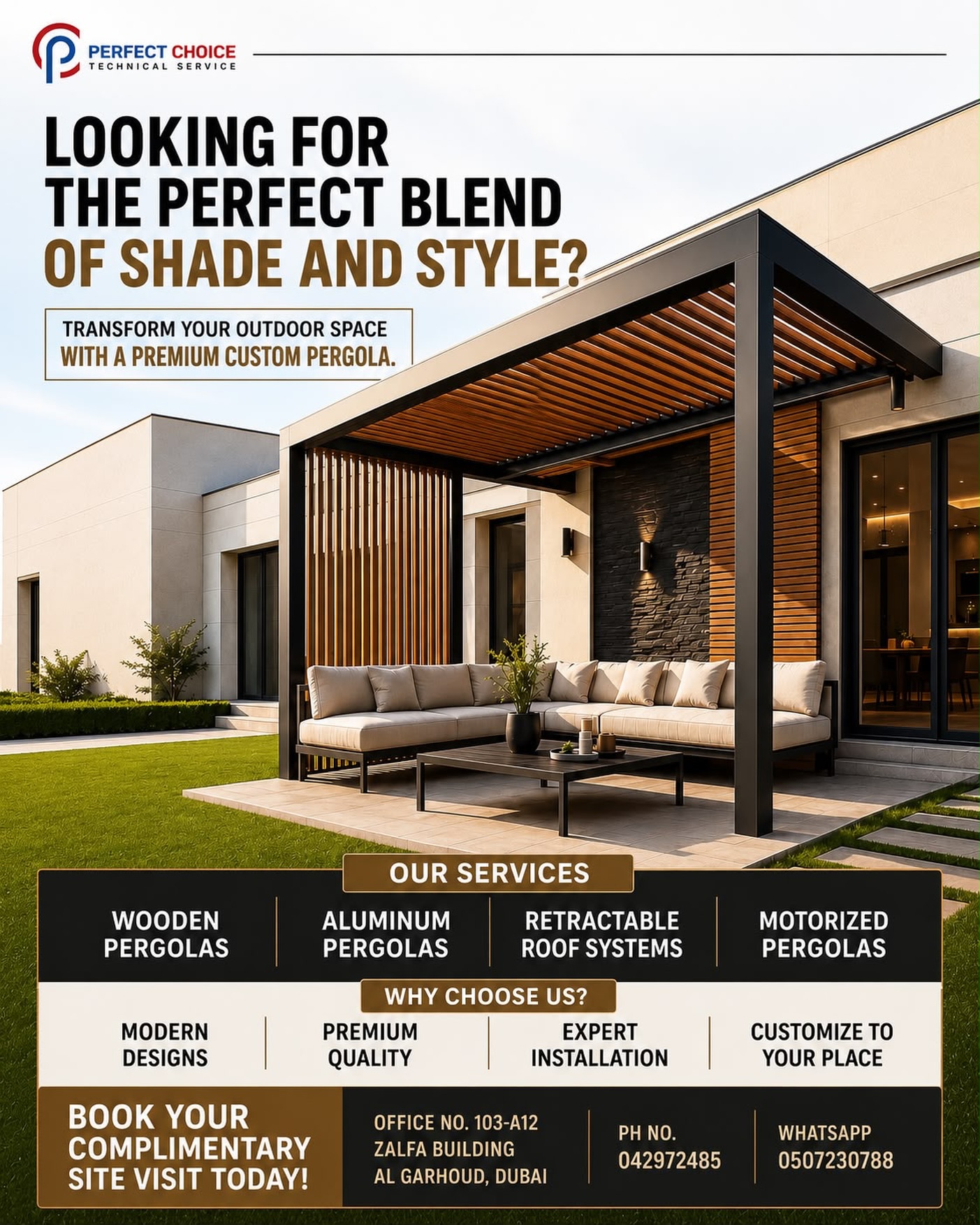 Perfect Choice Technical Service Facebook ad: Create the perfect outdoor retreat with a custom…