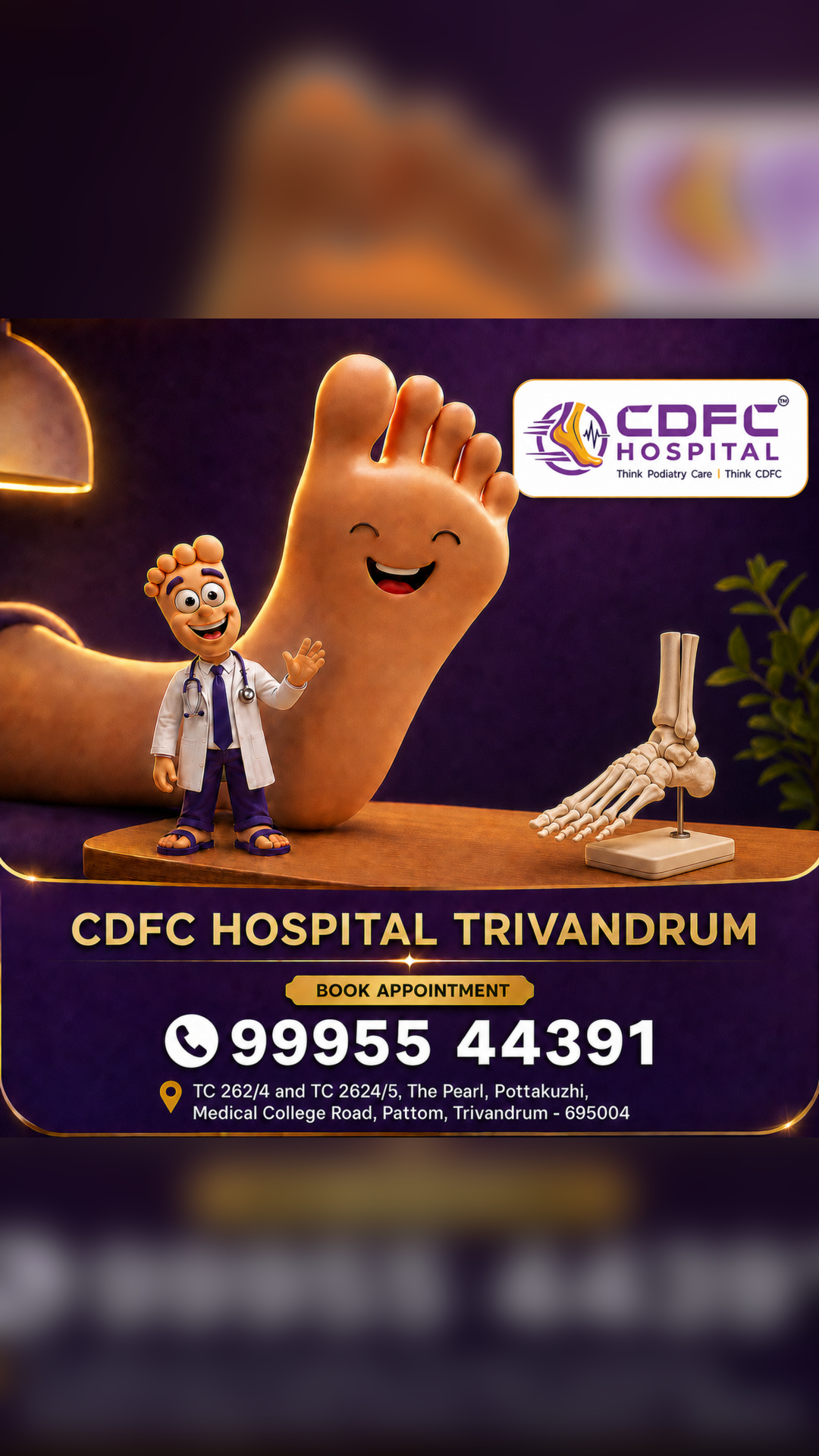 Chennai Diabetic Foot Care Centre Facebook ad: Think Podiatry Care, Think CDFC