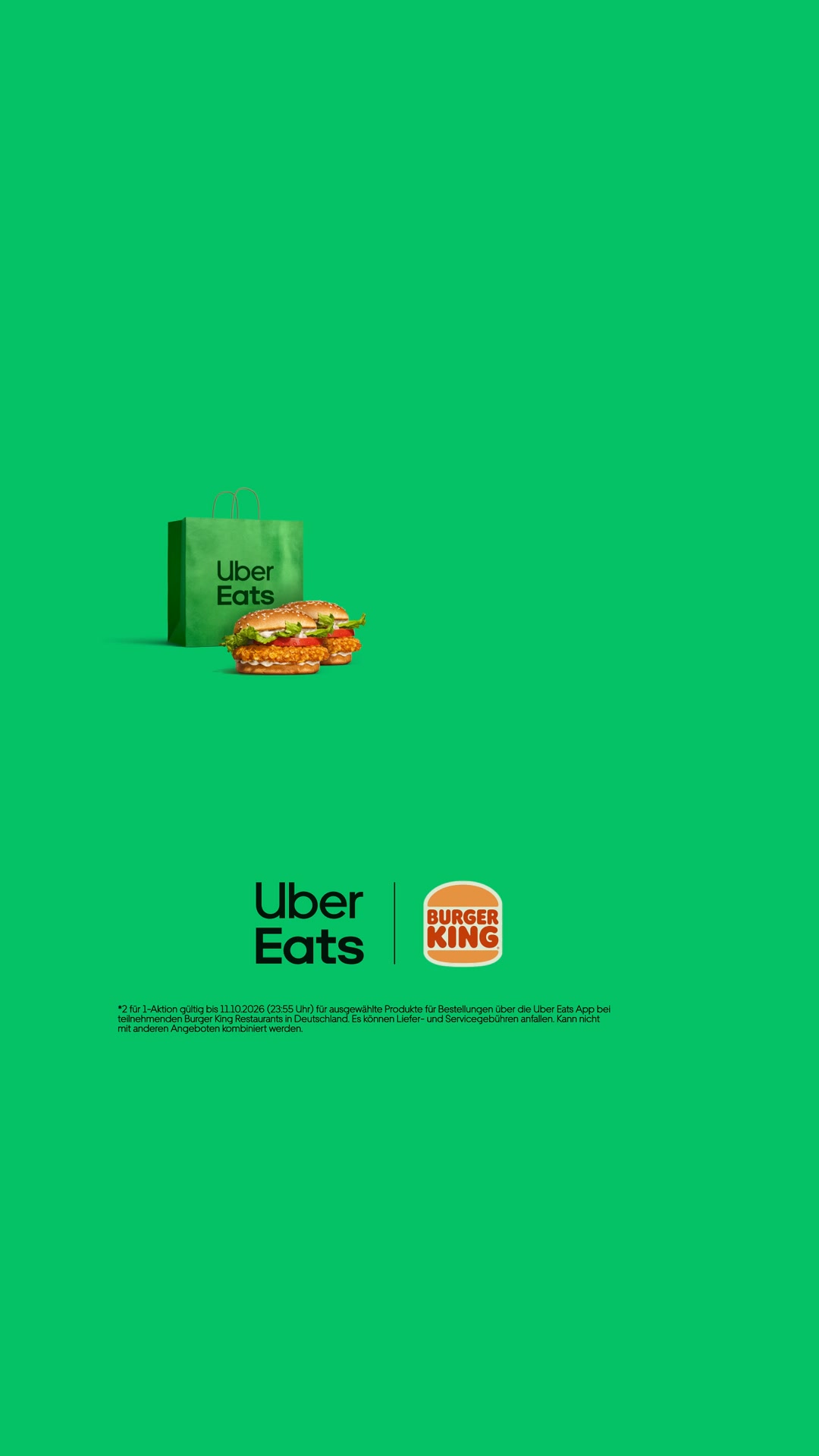 Uber Eats Facebook ad: Du hast dir einen Deal verdient!