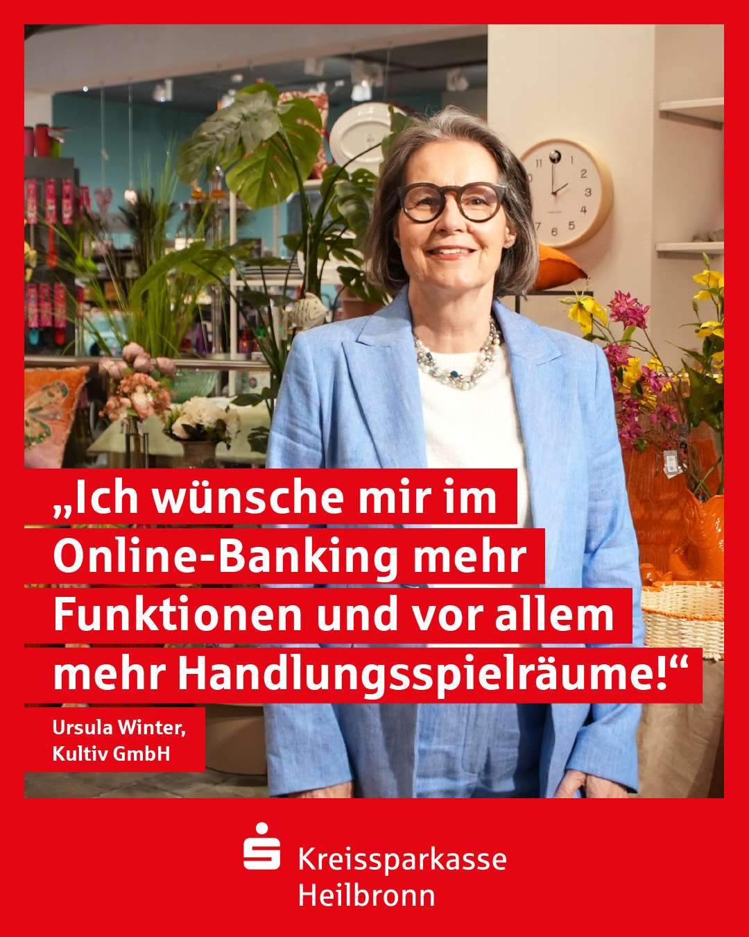 Kreissparkasse Heilbronn Facebook ad: Fragen? Anliegen? Wir sind für dich da!