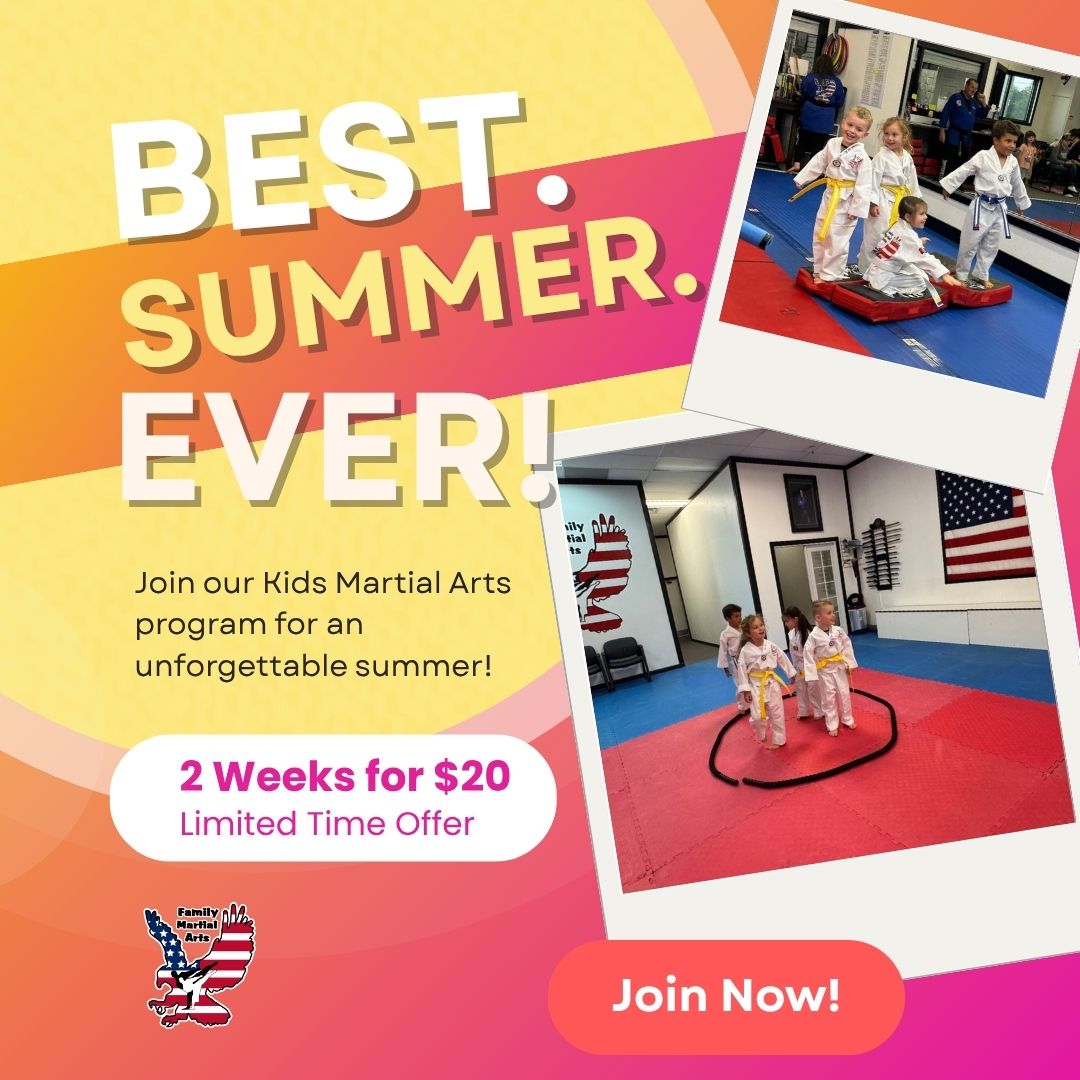 Family Martial Arts Facebook ad: Best. Summer. Ever.
