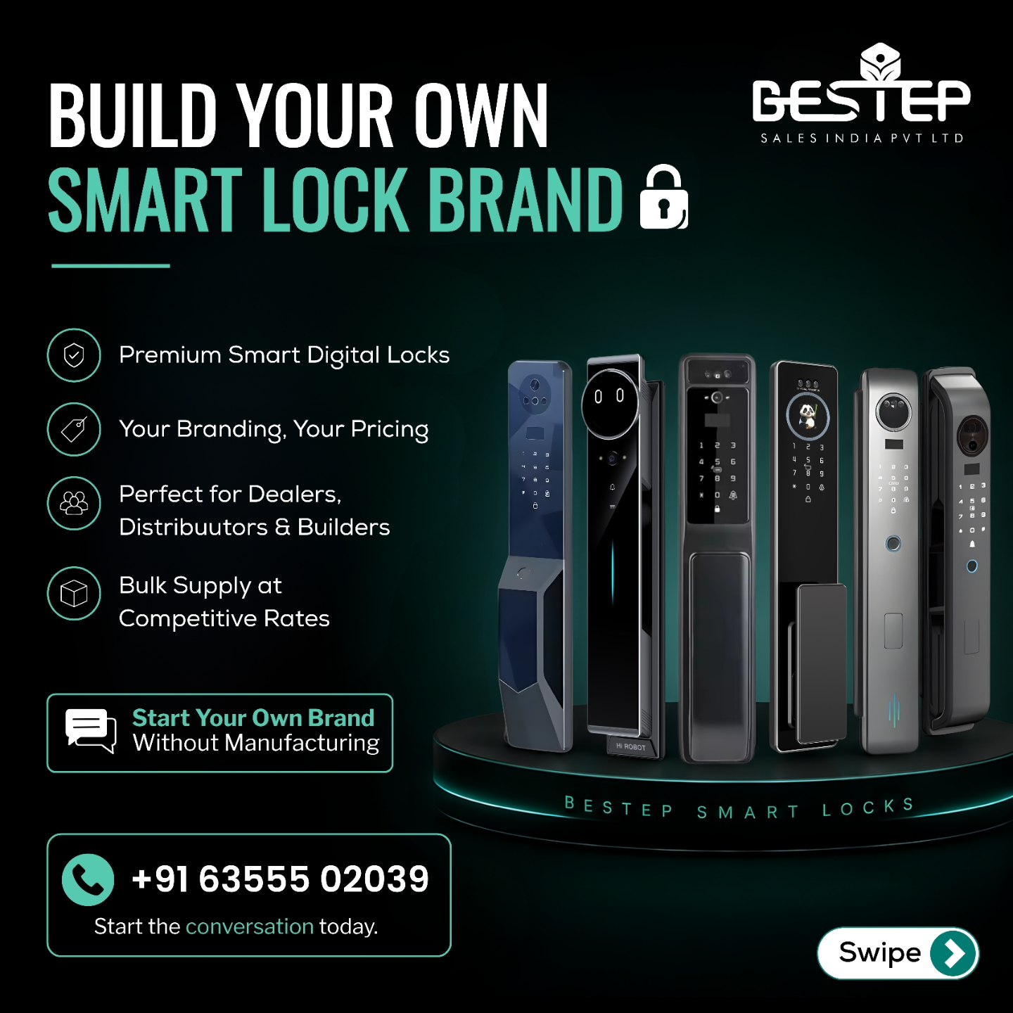 Bestep Facebook ad: Start Your Own Smart Lock Brand