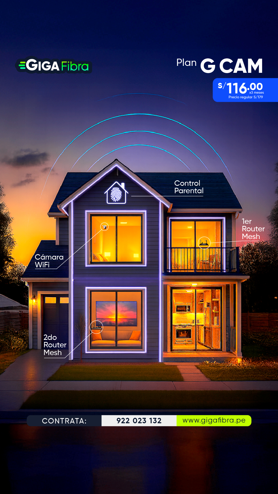 GIGA Fibra Facebook ad from May 27, 2026