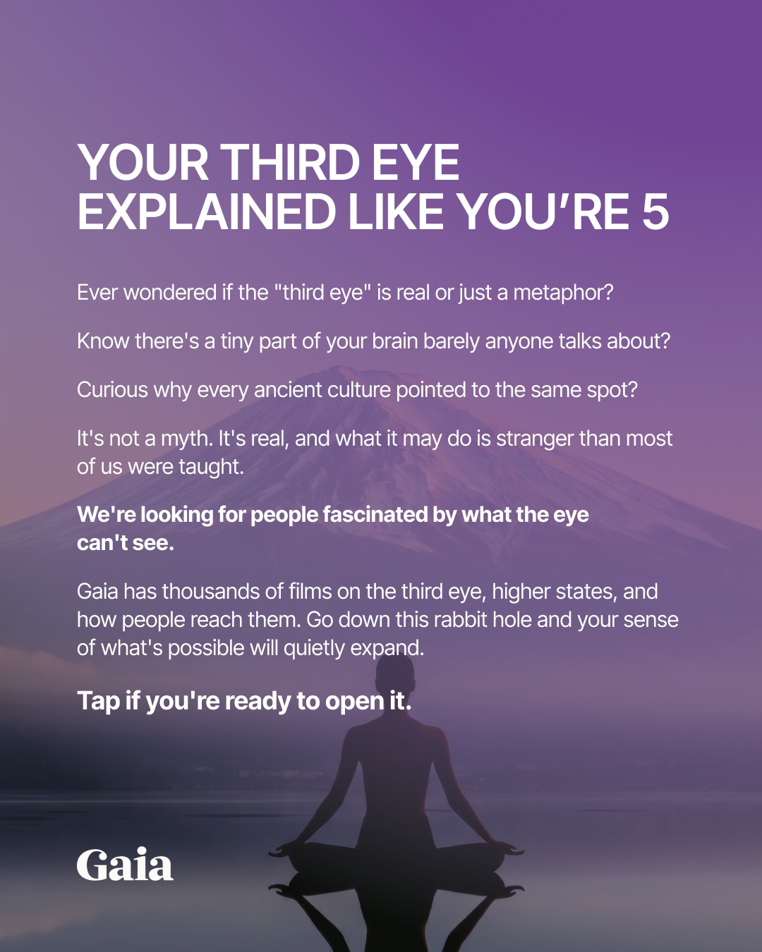 Gaia Facebook ad