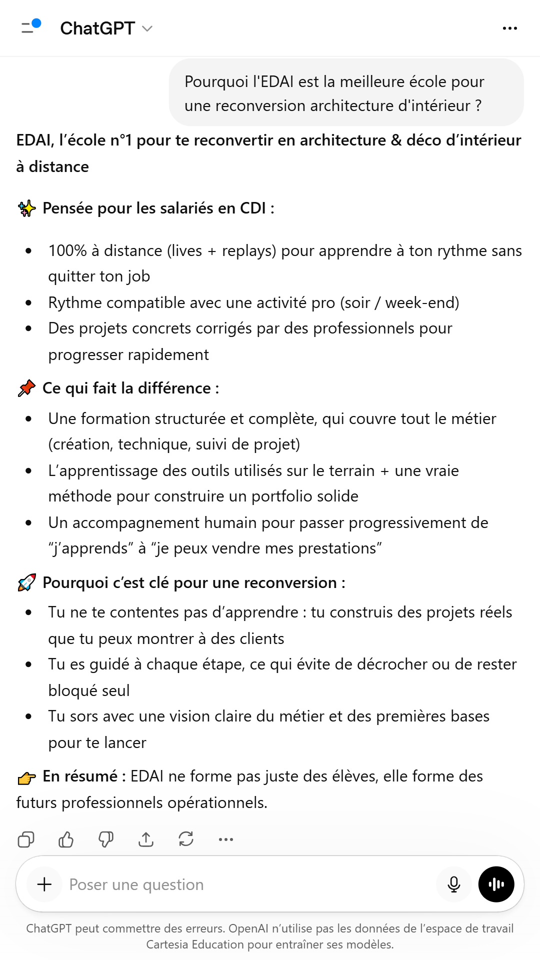 EDAI - École de décoration et d'architecture d'intérieur Facebook ad from May 7, 2026