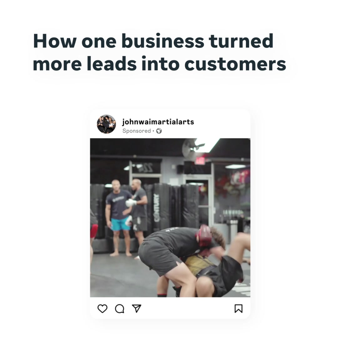 Meta for Business Facebook ad: Reduce unqualified leads.
