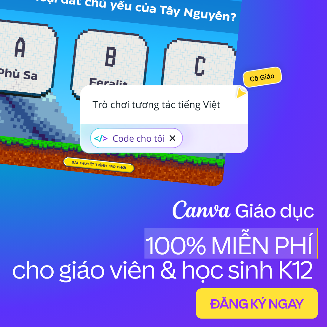 Canva Vietnam Facebook ad: Đăng ký Canva Giáo dục miễn phí
