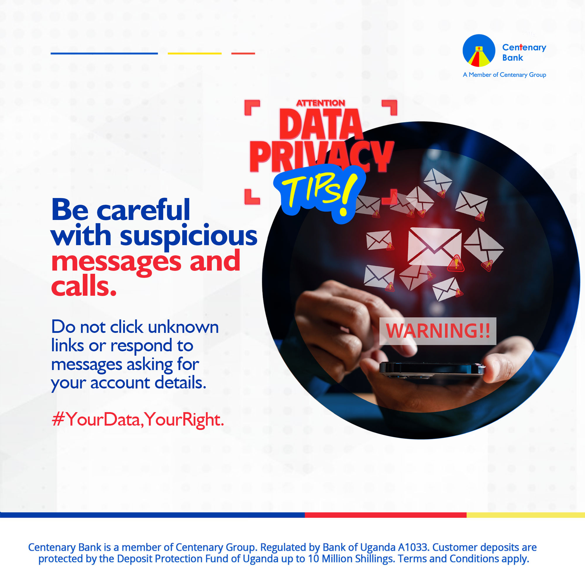 Centenary Bank Facebook ad: Being stingy with your details is the ultimate…