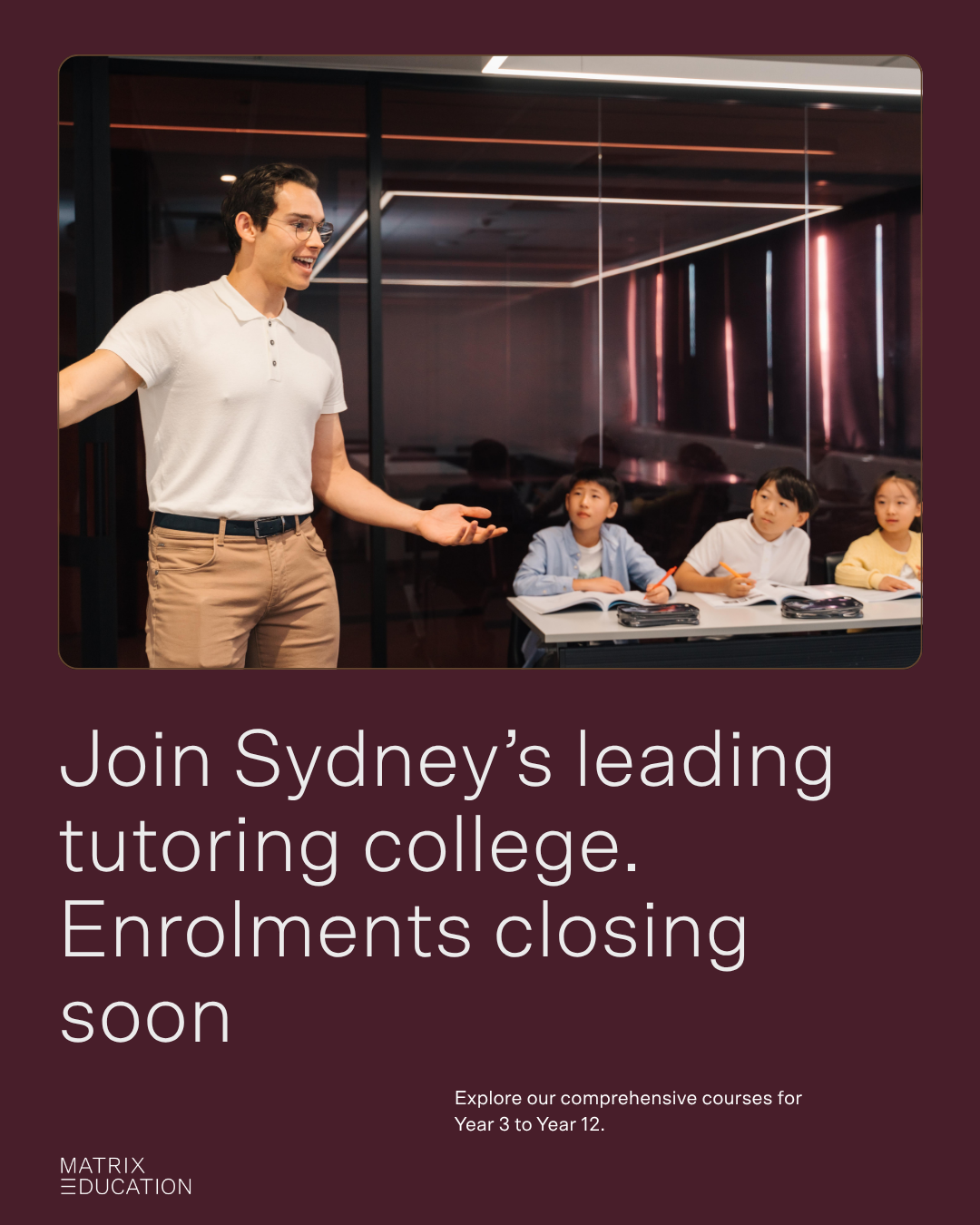 Matrix Education Facebook ad