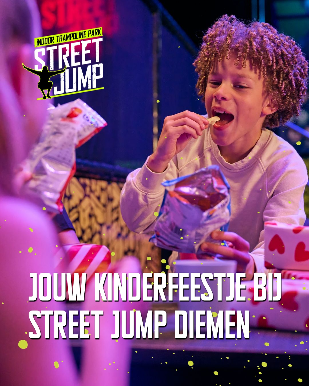 Street Jump Nederland Facebook ad: Kinderfeest bij Street Jump Diemen